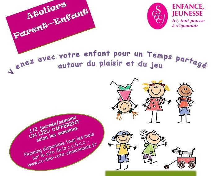 affiche annonçant les ateliers parent-enfant